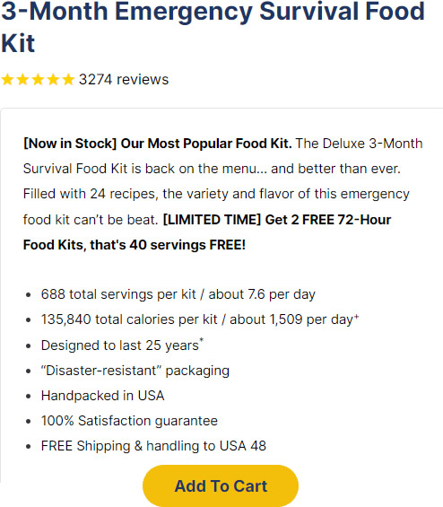 4Patriots 3 Month Food Supply Review showcasing the contents and benefits of the Food Kit