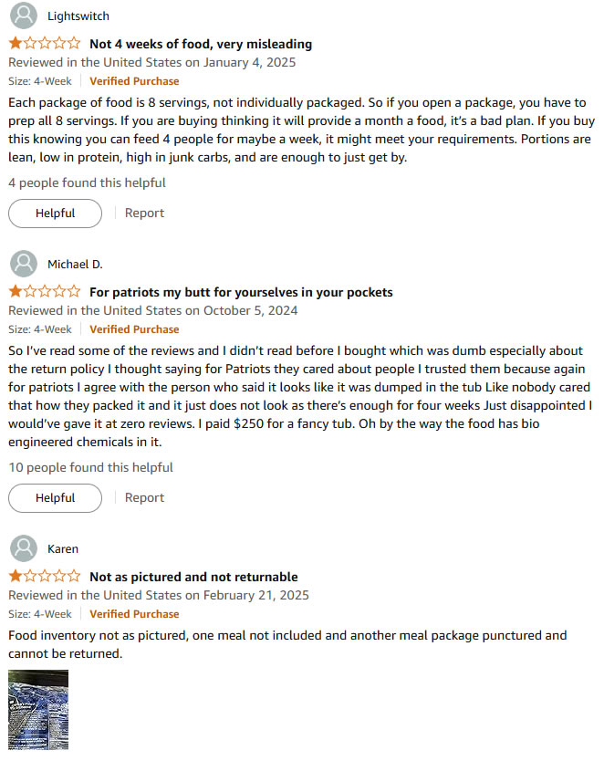 4Patriots 1-Year Emergency Food Supply Review + Consumer Reports and Cost